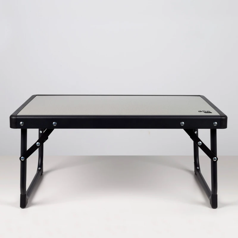 Mesa Plegable Baja Aktive, 56x40x25 Cm, Gris y Negro
