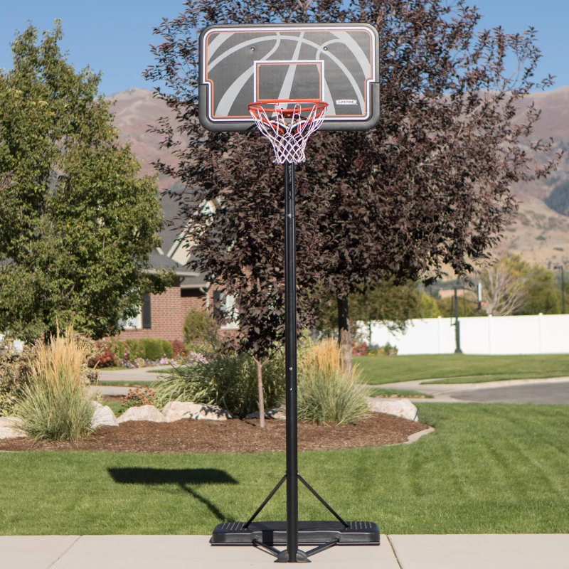 Canasta de Baloncesto Ultrarresistente Altura Regulable 229-305 Cm, Negro