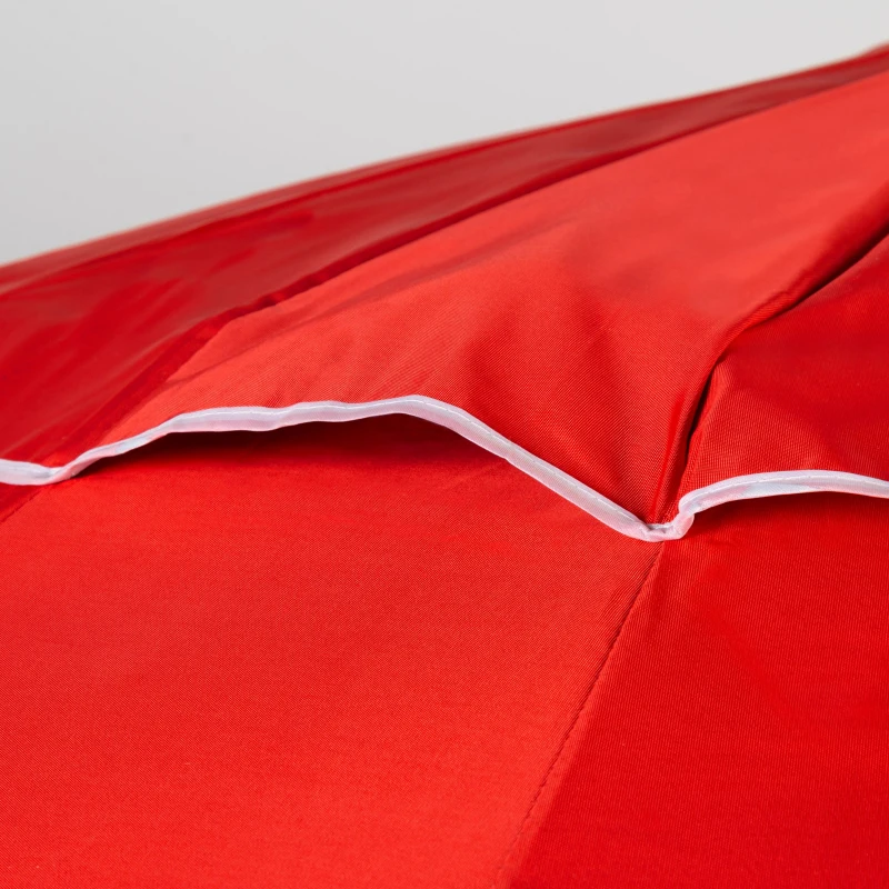 Sombrilla Playa Antiviento 16 Varillas 206x145x236 Cm, Rojo