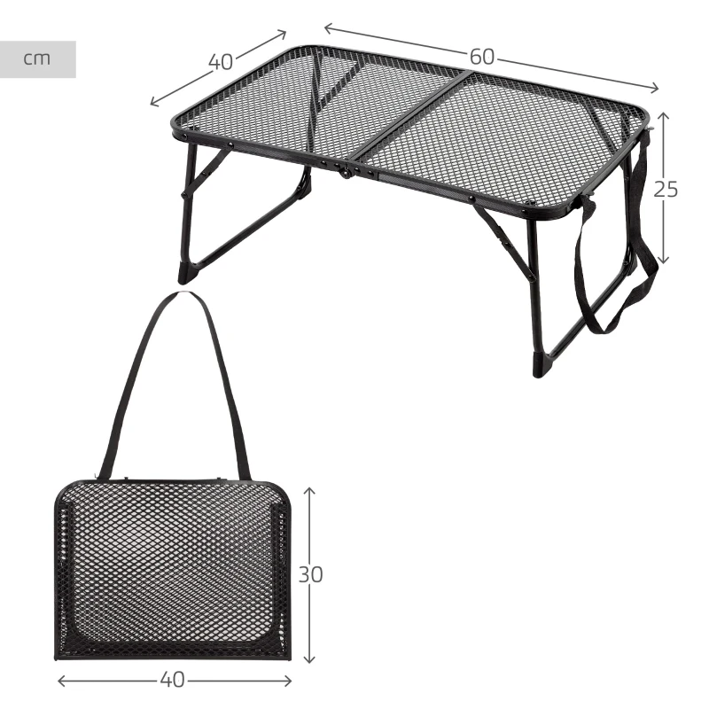 Mesa Plegable Aktive Ultraligera Antivuelco Maletín, 40x3,5x30 Cm, Negra