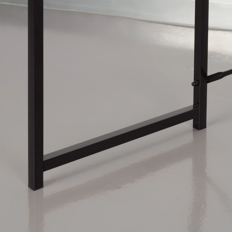 Escritorio Industrial de Melamina con Estructura de Acero, 100x40x70 Cm, Negro
