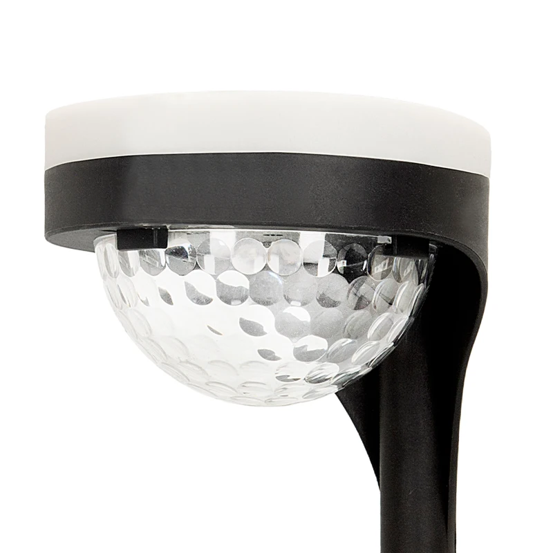 Pack 2 Focos Solares LED Doble Luz Cálida, Ø12x49 Cm, Negro y Blanco