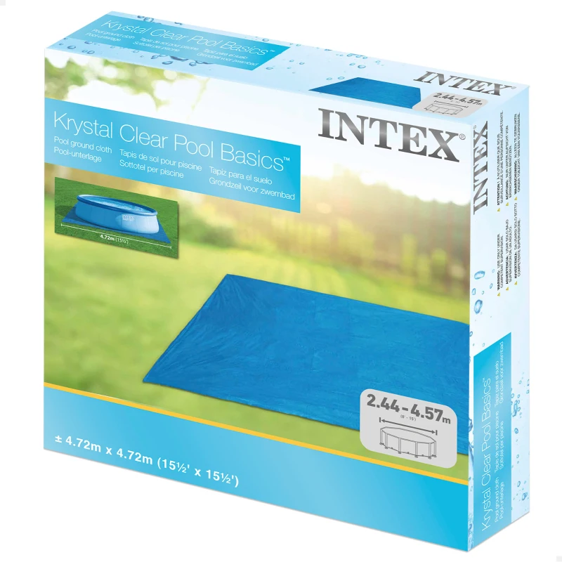 Tapiz Suelo Piscina INTEX Protector Reforzado 472x472x0 Cm, Azul