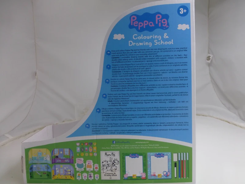 Mochila Infantil Peppa Pig Set Creativo con Pizarras y Figuras, 25x11x31 Cm, Azul