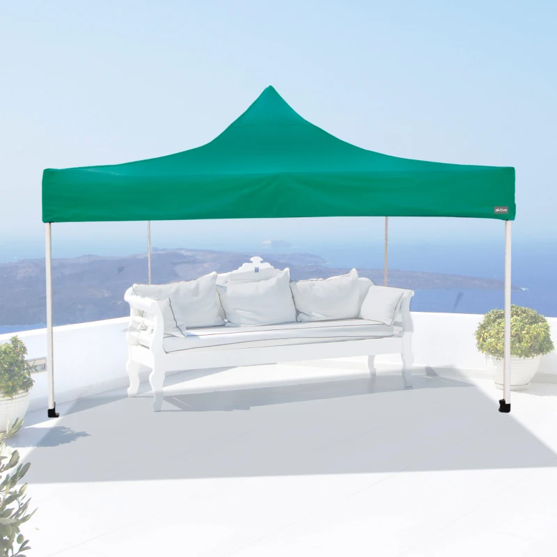 Cenador Plegable Ajustable en Altura, 300x300x220/320 Cm, Verde
