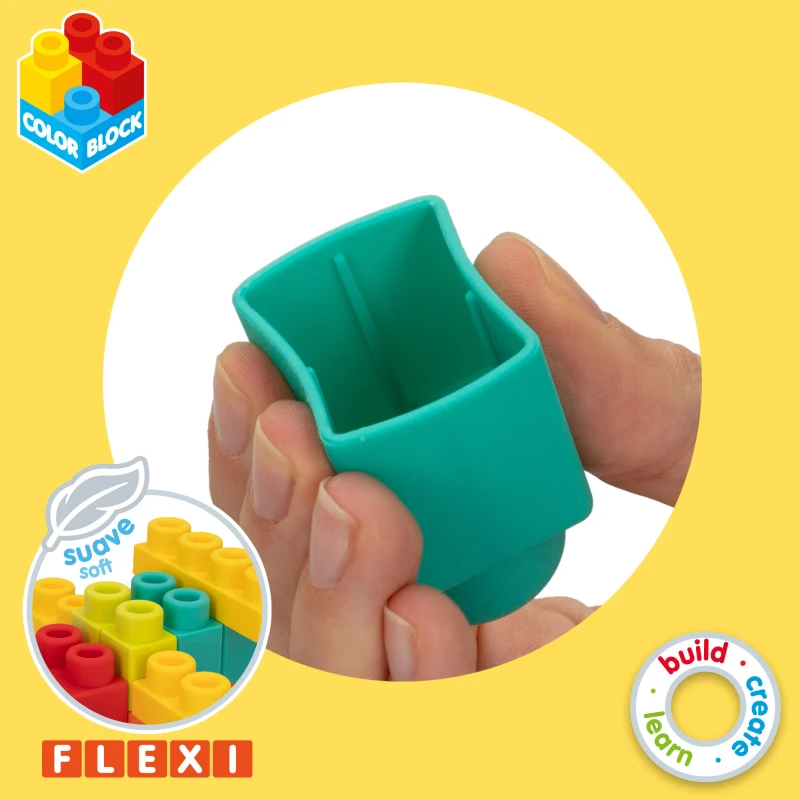 Bloques de Construcción Flexi 52 Piezas, 23x8x31 Cm, Multicolor