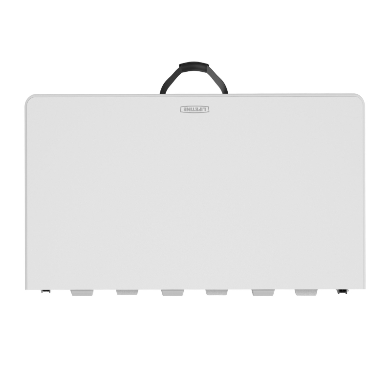 Mesa Plegable Cuadrada Lifetime, Tablero de Polietileno 38 Mm, 94x94x74 Cm, Blanco