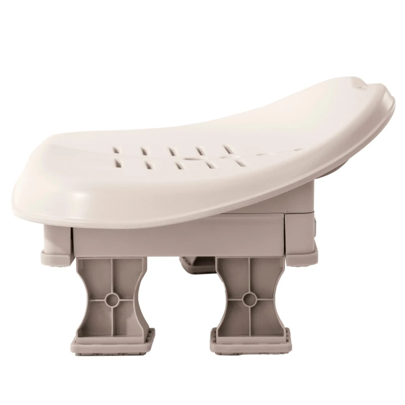 Asiento Spa Regulable en 2 Alturas y Antideslizante, 47x36x22 Cm, Crema
