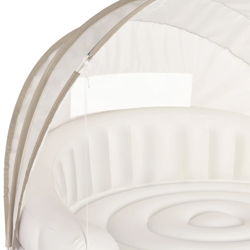 Isla Hinchable Intex con Toldo Desmontable, 199x150 Cm, Crema y Blanca