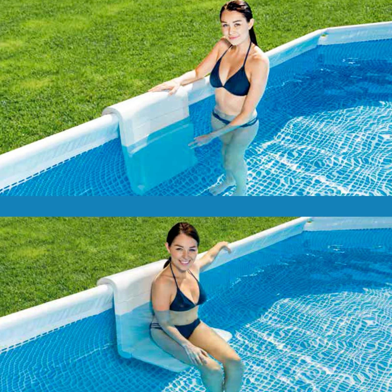 Asiento Ajustable para Piscina Desmontable INTEX, 51,5x25x61,5 Cm, Blanco
