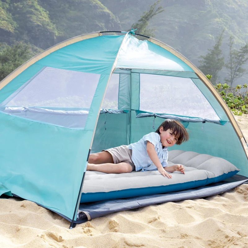 Colchoneta Hinchable Individual INTEX Camping Mats, 67x184x17 Cm, Gris y Azul