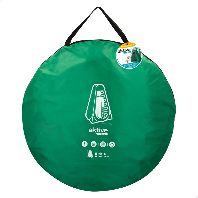 Tienda Cambiador Portátil con Suelo, 150x150x190 Cm, Verde