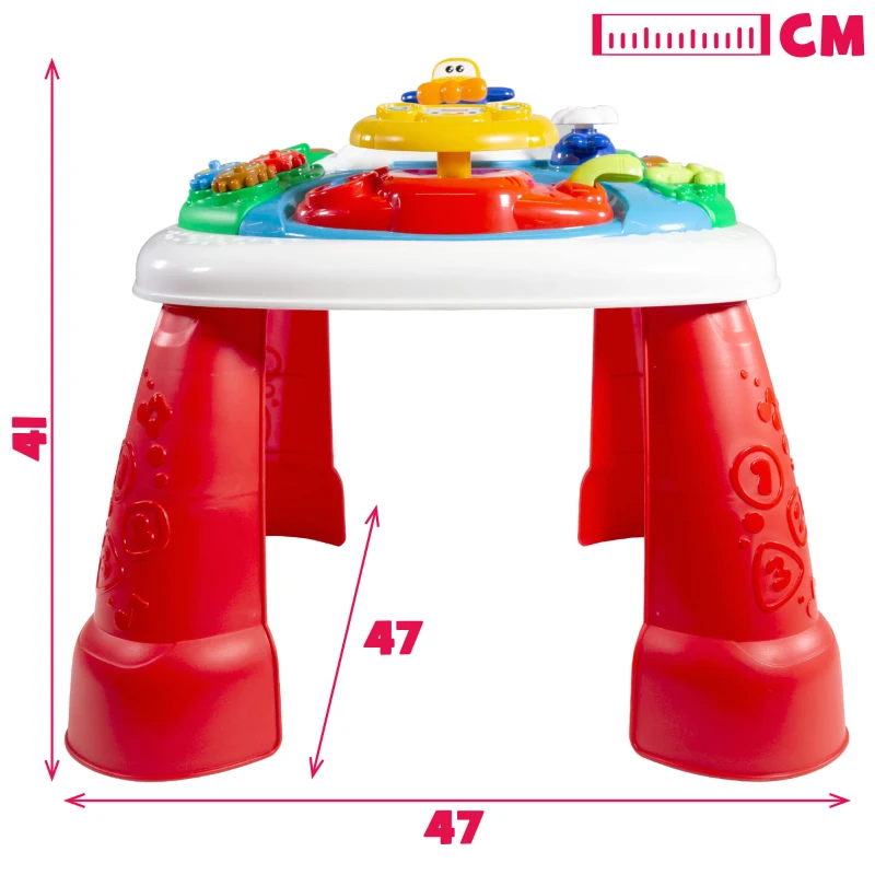 Mesa de Actividades Trotamundos Interactiva Winfun, 46x46x41 Cm, Multicolor