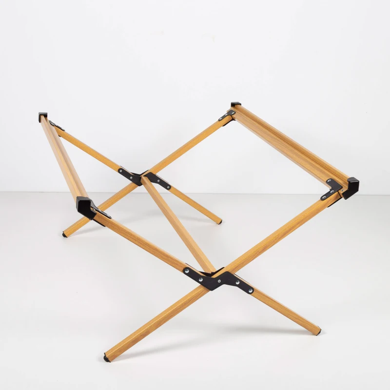 Mesa Plegable Glamping Desmontable con Bolsa de Transporte, 88,5x70,5x43 Cm, Tierra