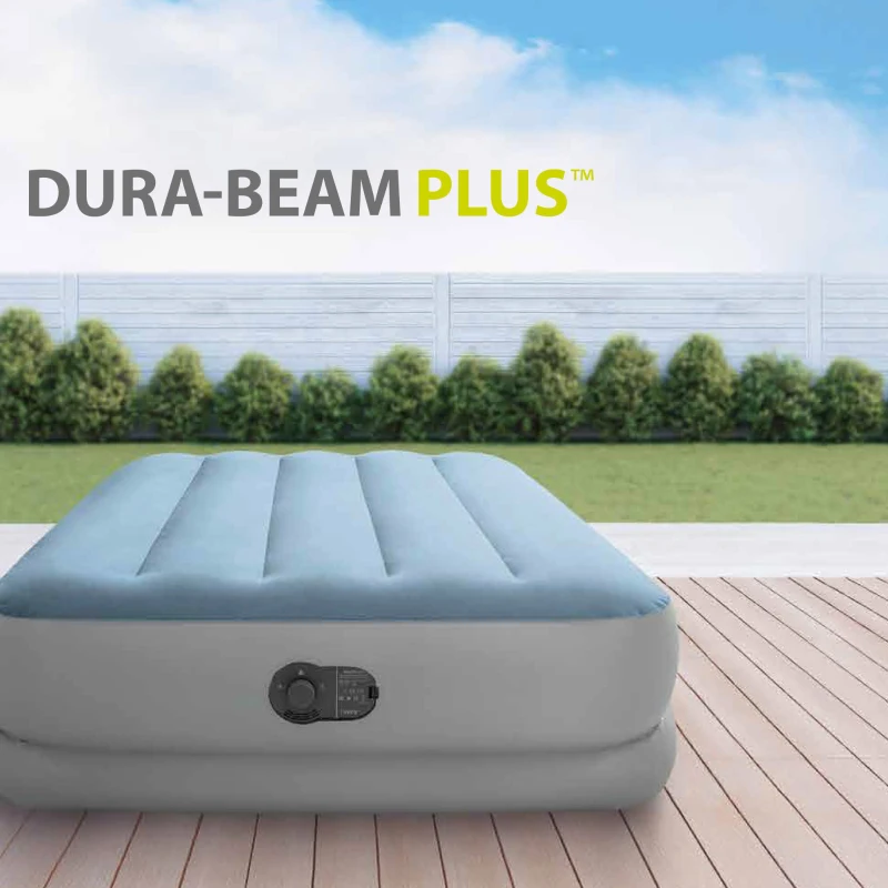 Colchón Hinchable Individual Mid-Rise Comfort Dura-Beam Plus, 99x191x36 Cm, Gris