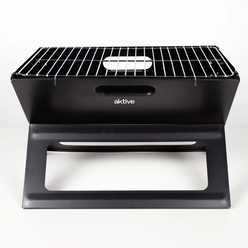 Barbacoa Portátil Plegable de Sobremesa Aktive, 45x29x30 Cm, Negro