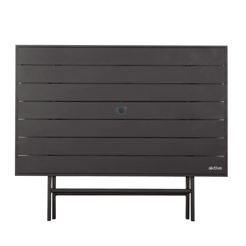Mesa Plegable de Jardín de Acero Resistente 120x75x70 Cm, Negro