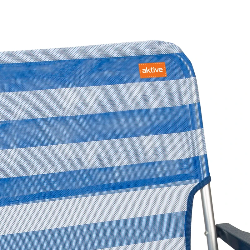 Silla Baja Plegable Fija Aktive con Asa, 44x40x72 Cm, Azul