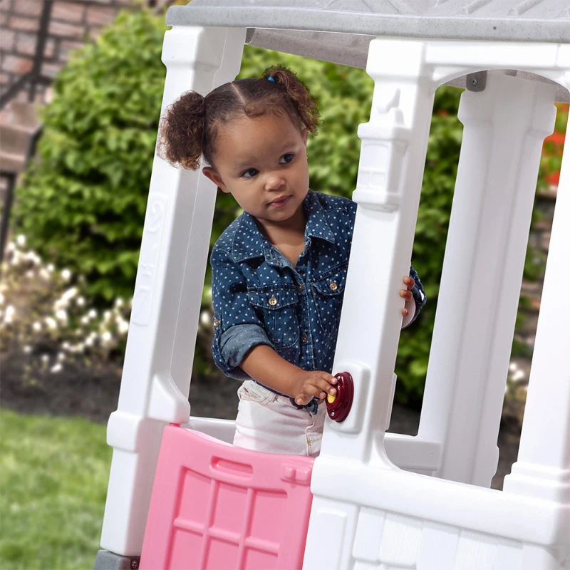 Casita Infantil Step2 con Timbre Real, 2 Macetas y Pala, Rosa