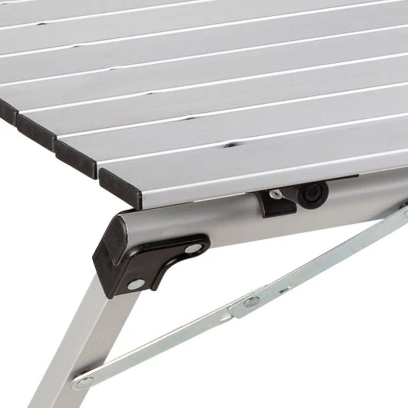 Mesa Plegable de Aluminio Ligera 110x70x70 Cm, Gris