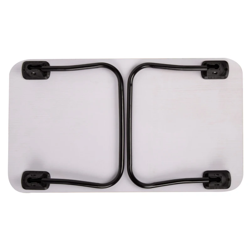Mesa Plegable Multiusos Madera y Acero, 53x30x22 Cm, Negro