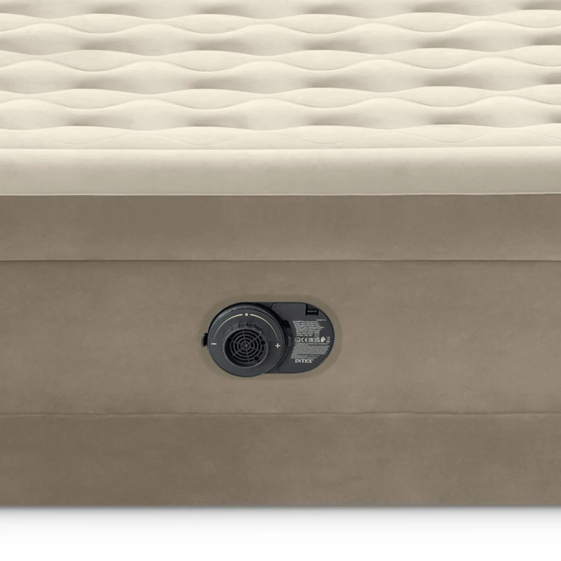 Colchón Hinchable 2 Plazas Ultra Plush Fiber-Tech, 152x203x46 Cm, Gris