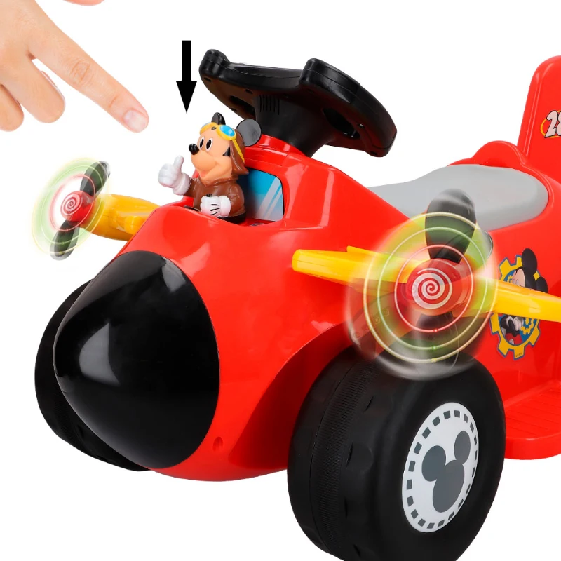 Correpasillos Avión Interactivo Mickey Batería 6V 68,5x44x41 Cm, Multicolor