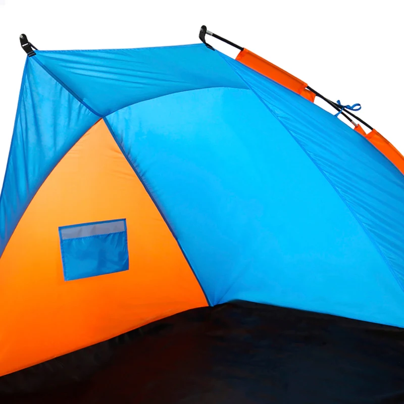 Tienda Paravientos Aktive Impermeable para 3 Personas, 200x125x120 Cm, Azul y Naranja