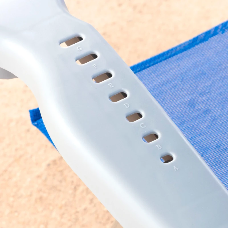 Silla de Playa Aktive Plegable Reclinable 8 Posiciones, 74x12x65 Cm, Azul