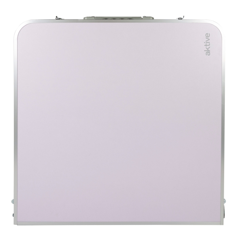Mesa Plegable Regulable en Altura con 4 Taburetes, 120x60x60/70 Cm, Malva