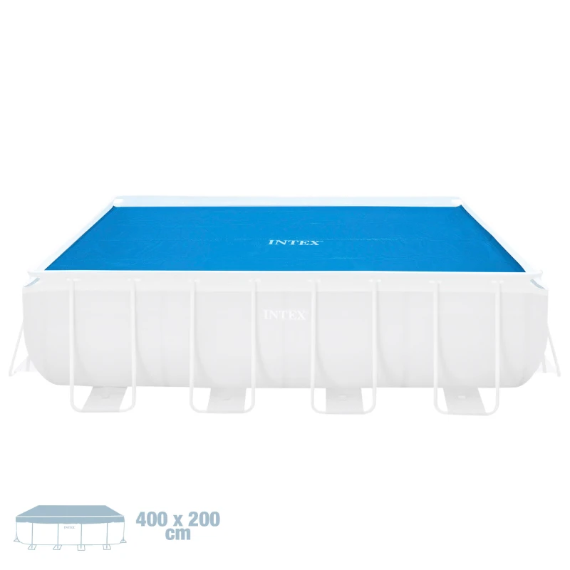 Cobertor Solar INTEX con Agujeros de Drenaje, 400x200 Cm, Azul