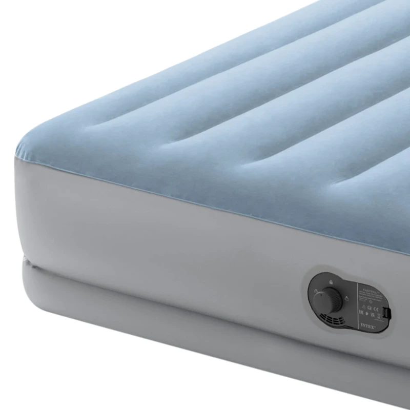Colchón Hinchable Doble Mid-Rise Comfort con Bomba USB Fast-Fill, 152x203x36 Cm, Gris