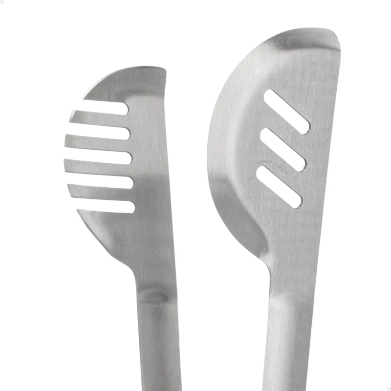 Set Utensilios Barbacoa 4 Piezas Aktive, 10,5x6,5x43,5 Cm, Gris