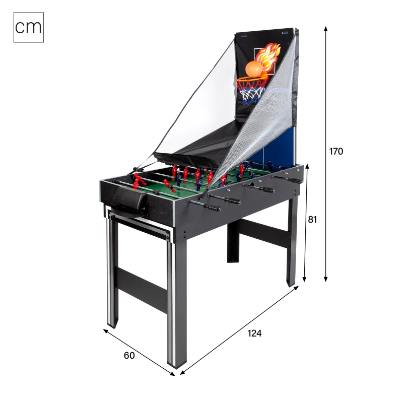 Mesa Multijuegos 21 en 1, 120x110x82 Cm, Multicolor