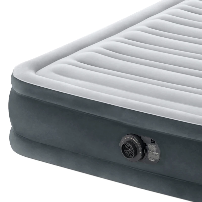 Colchón Hinchable Fiber-Tech Comfort-Plush, 137x191x33 Cm, Gris