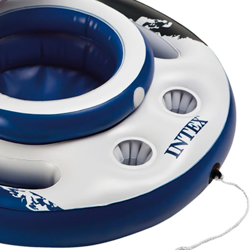 Nevera Flotante Hinchable Mega Chill Intex, Diámetro 89 Cm, Azul