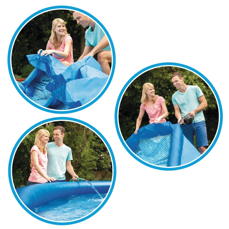 Piscina Hinchable Easy Set INTEX Fácil Montaje, 244x61 Cm, Azul