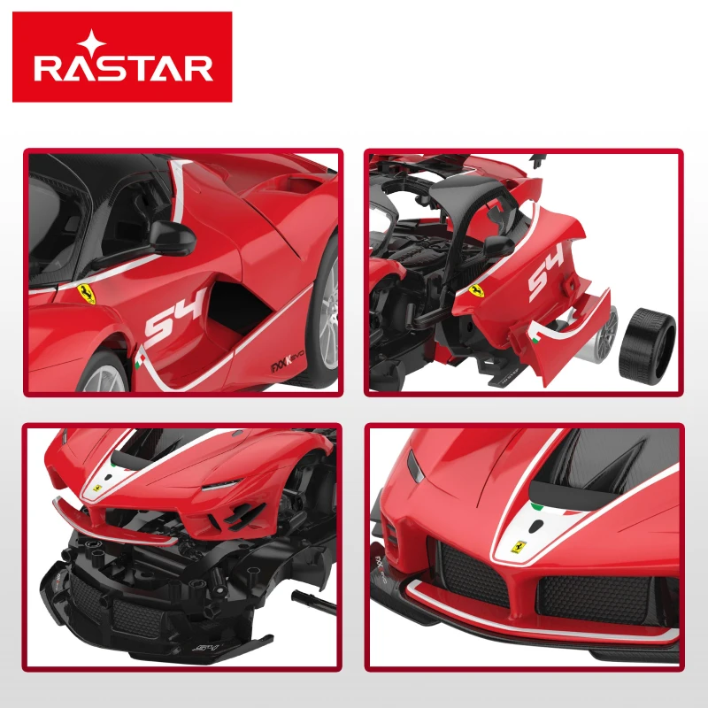 Coche Radiocontrol Licencia Ferrari FXX K Evo Escala 1:18, 27x11x7 Cm, Rojo