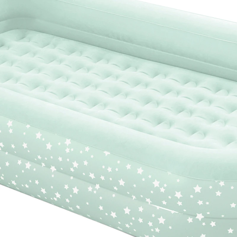 Colchón Hinchable Infantil con Estructura Extraíble, 107x168x25 Cm, Azul