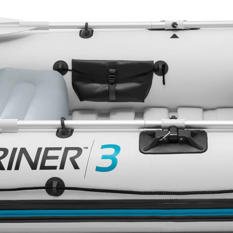Barca Inflable Mariner 3 para 3 Personas con 2 Remos, 297x127x46 Cm, Gris