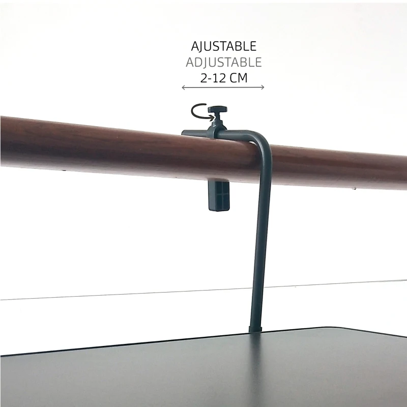 Mesa Plegable Colgante para Balcón, Multiposición, 60x40x60-66,5 Cm, Antracita