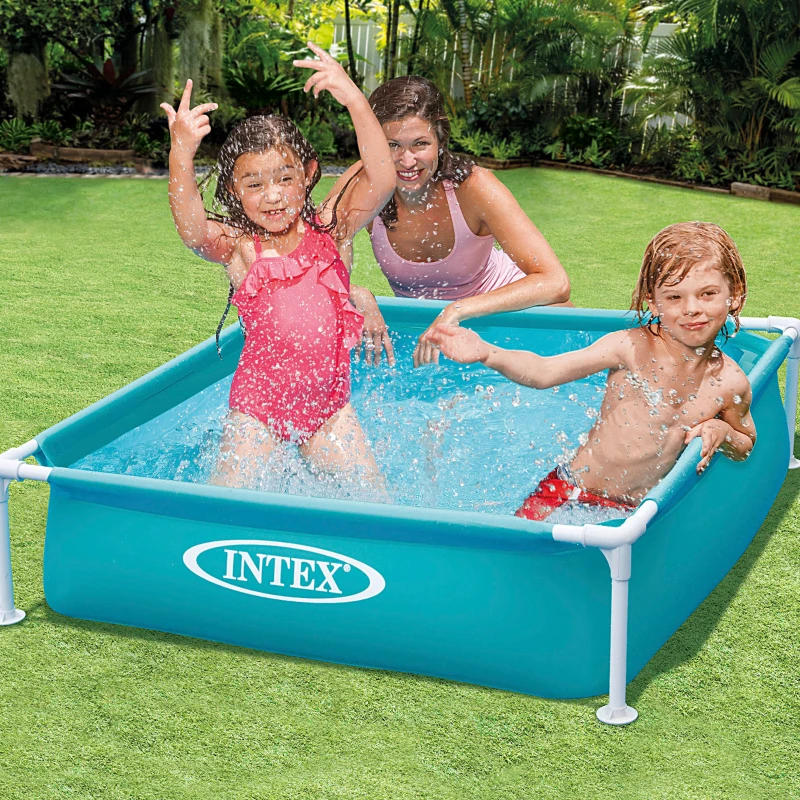 Piscina Desmontable Infantil Small Frame 342 L, 122x122x30 Cm, Azul