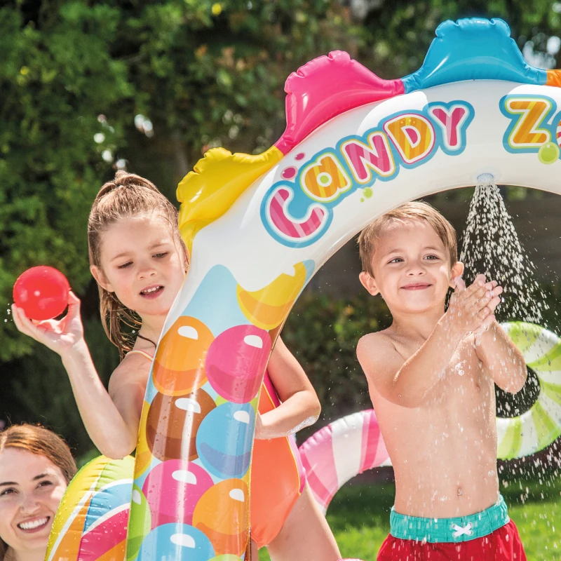 Centro de Juegos Hinchable Intex, 2 Piscinas y Tobogán, 295x191x130 Cm, Multicolor