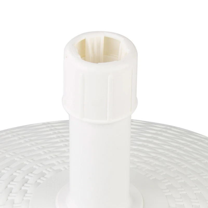 Base para Sombrilla con Rosca Ajustable, 58x58x35 Cm, Blanco