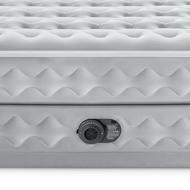 Colchón Hinchable Doble Supreme Air-Flow Fiber-Tech, 152x203x51 Cm, Gris
