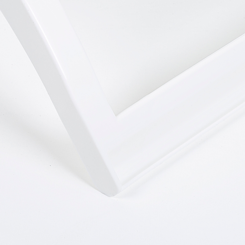 Silla de Playa Plegable Baja de Plástico, 34x50x65 Cm, Blanco