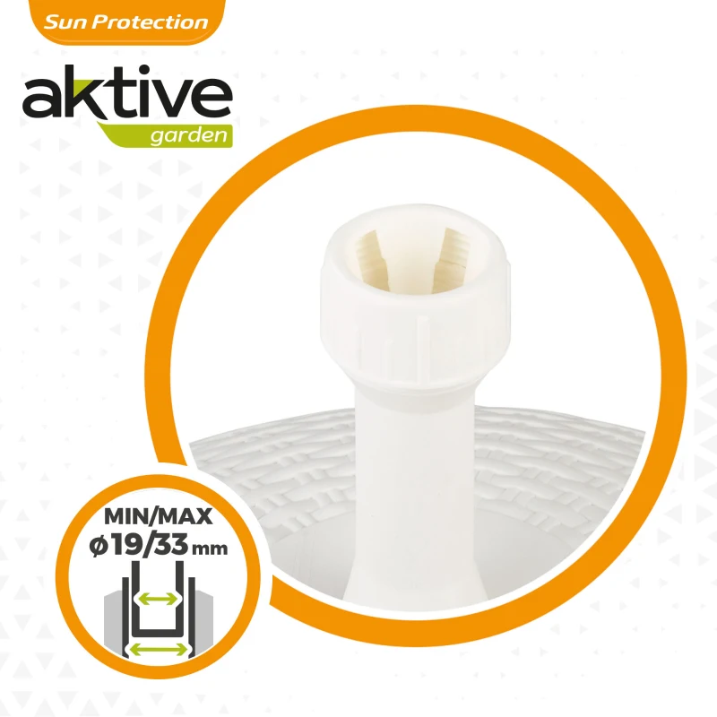 Base para Sombrilla Circular Ajustable 19-33 Mm, 45x45x30 Cm, Blanco