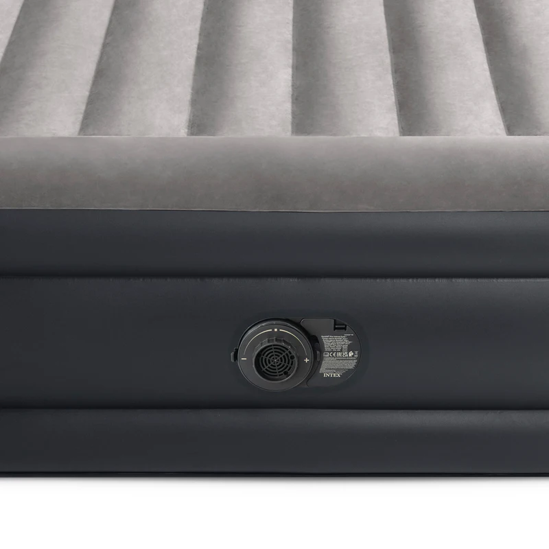 Colchón Hinchable Doble Fiber-Tech Dura-Beam Plus, 152x203x42 Cm, Azul Marino y Gris