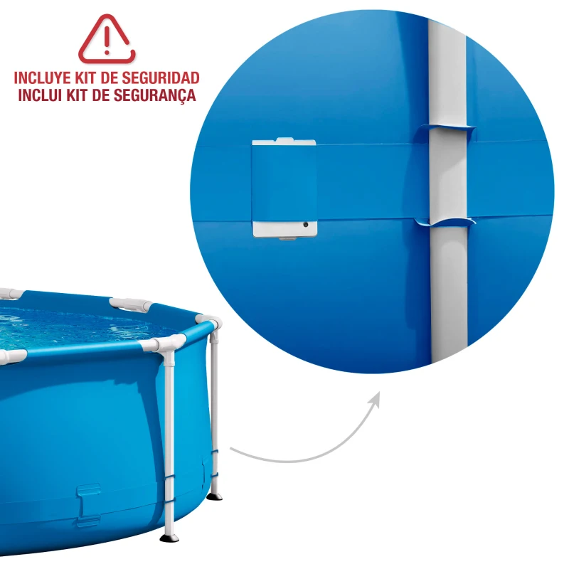 Piscina Desmontable Intex Metal Frame con Depuradora, 457x122 Cm, Azul