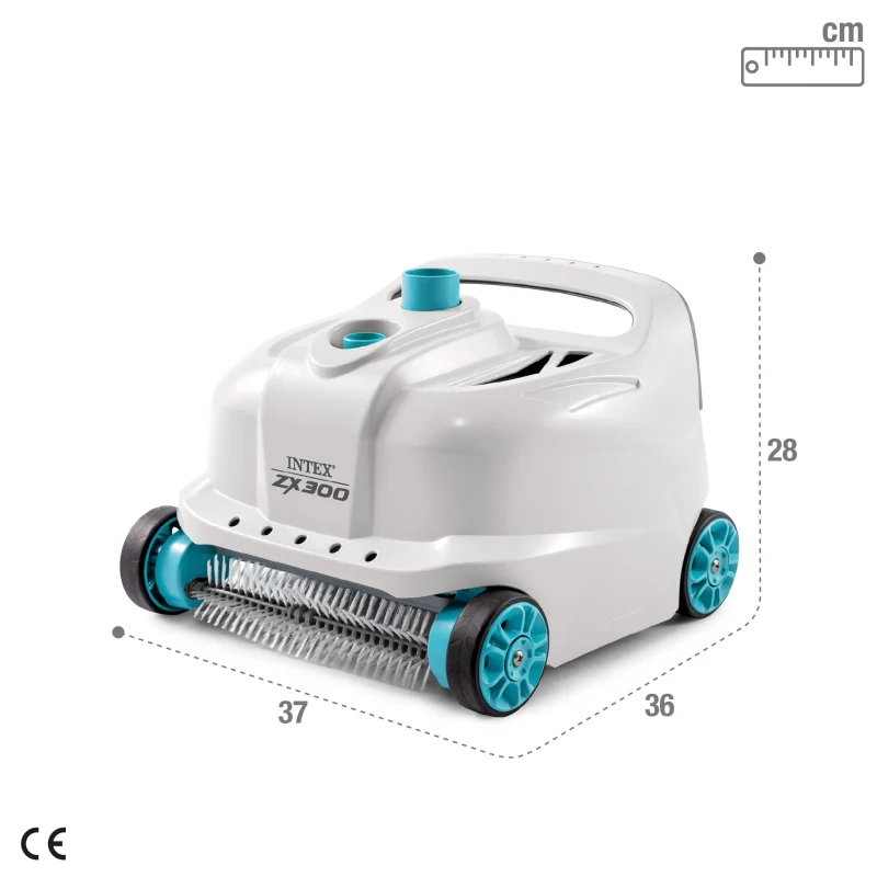 Robot Limpiapiscinas Hidráulico INTEX ZX300, 48,5x40,5x42,5 Cm, Azul